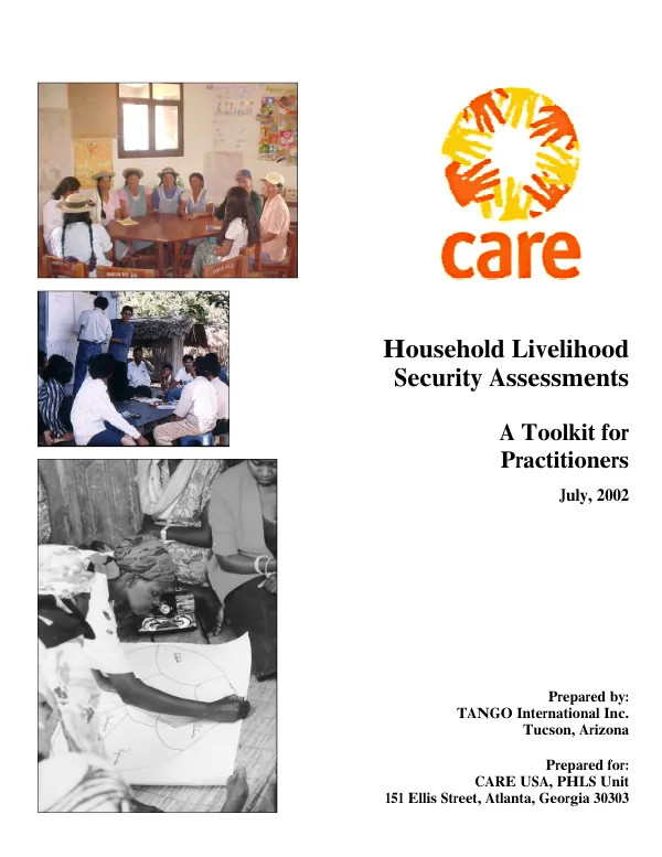 Household livelihood security assessments : a toolkit for practitioners