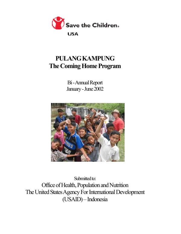 Pulang Kampung : the coming home program -- bi-annual report, January-June 2002