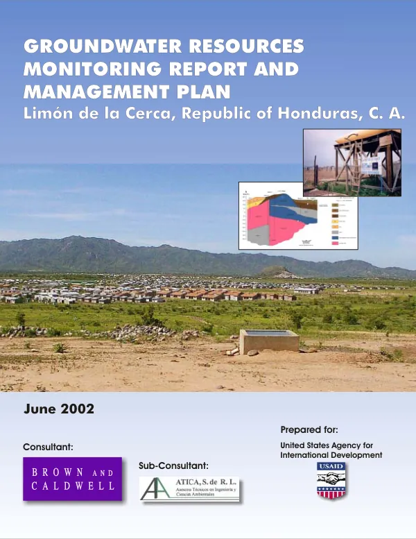 Groundwater resources monitoring report and management plan : Limon de la Cerca, Republic of Honduras, C. A.