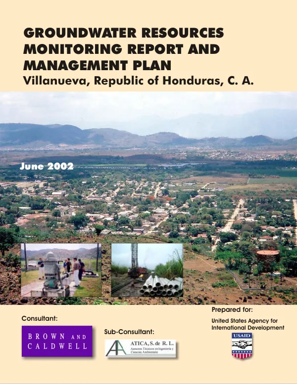 Groundwater resources monitoring report and management plan : Villanueva, Republic of Honduras, C.A.