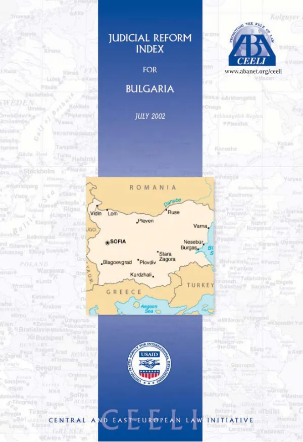 Judicial reform index for Bulgaria[. Volume I]