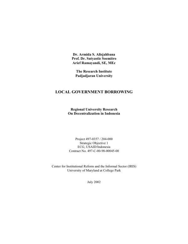Local government borrowing