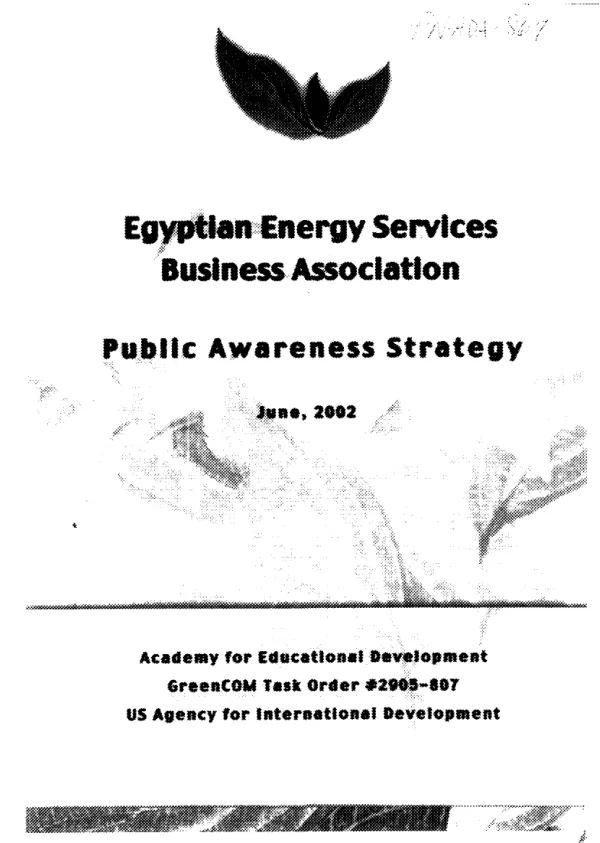 Egyptian Energy Services Business Association : public awareness strategy