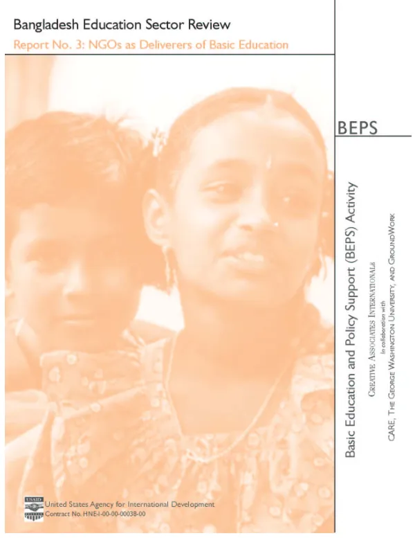 Bangladesh education sector review : report no. 3 -- NGOs as deliverers of basic education