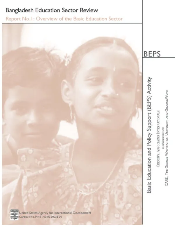 Bangladesh education sector review : report no. 1 -- overview of the basic education sector