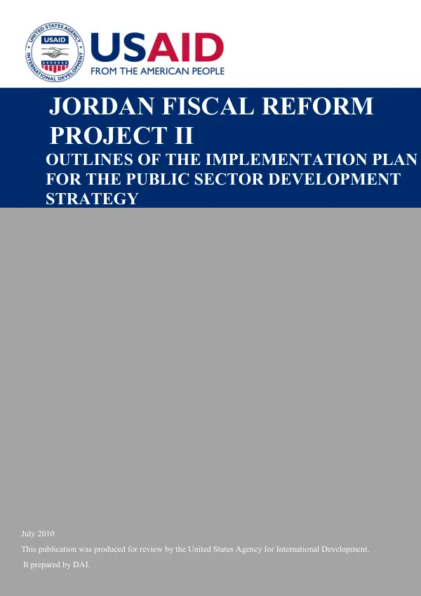 Jordan e-government project management training : final report