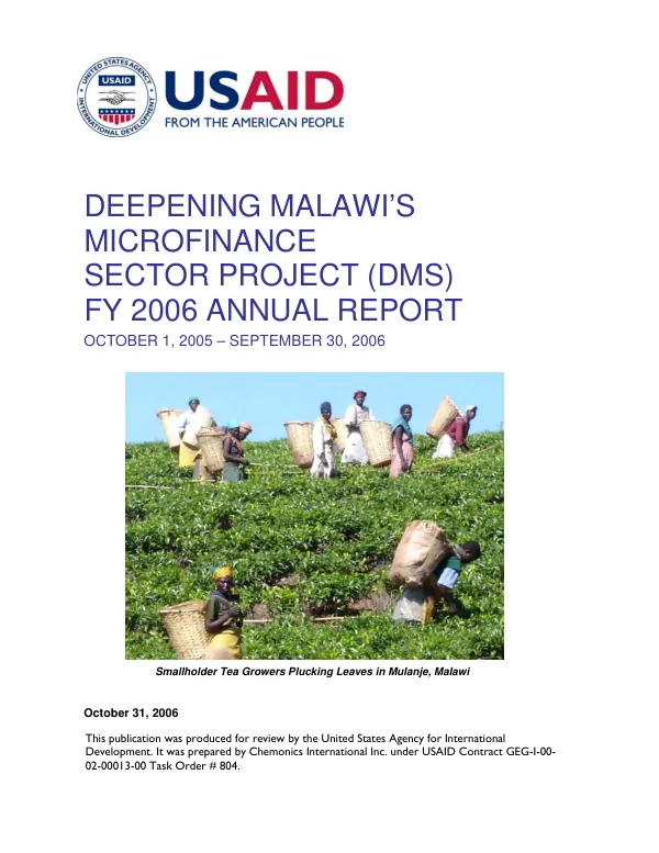 PL 480 Title II institutional support assistance [ISA] program -- award # FAO-A-00-98-00032-00 : improving food security programming and resource management -- scope of work for final evaluation