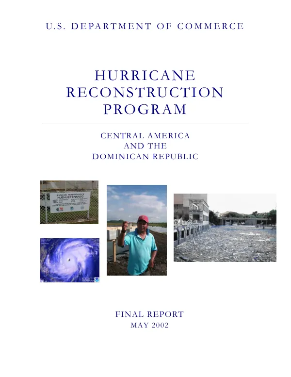 Hurricane reconstruction program, Central America and the Dominican Republic : final report