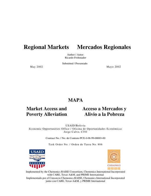 Regional markets = Mercados regionales