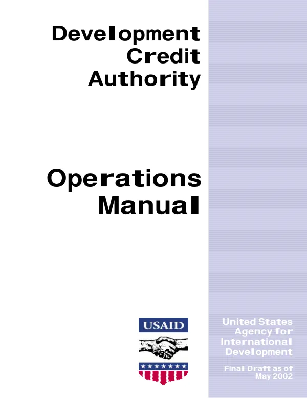 Development credit authority operations manual