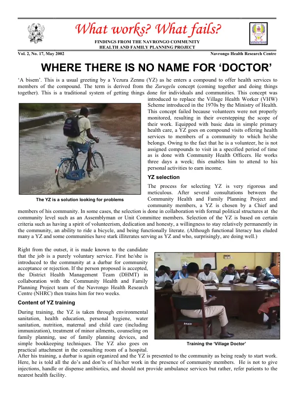Where there is no name for "doctor"