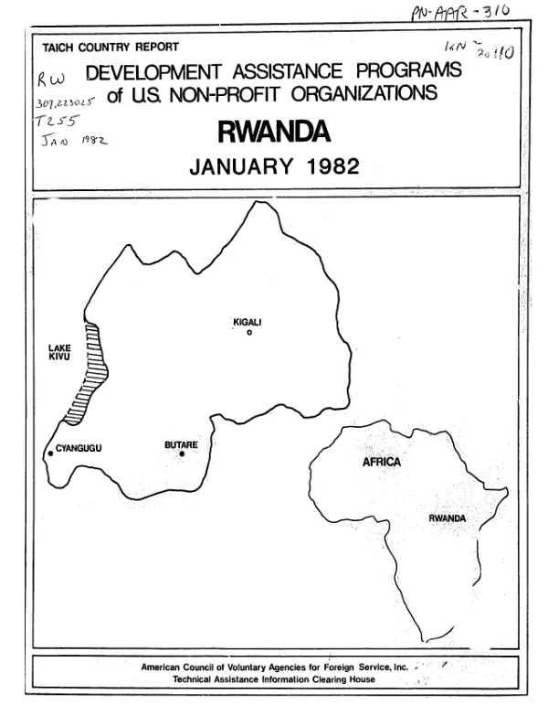 Development assistance programs for Rwanda