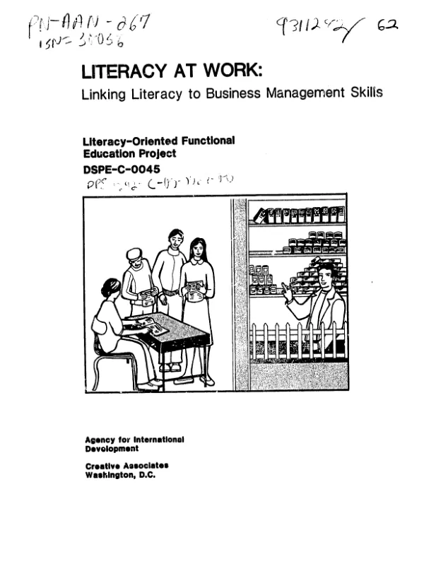 Literacy at work : linking literacy to business management skills