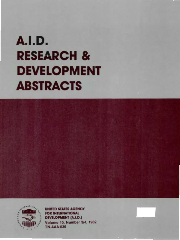 A.I.D. research and development abstracts [ARDA], v. 10, no. 3-4