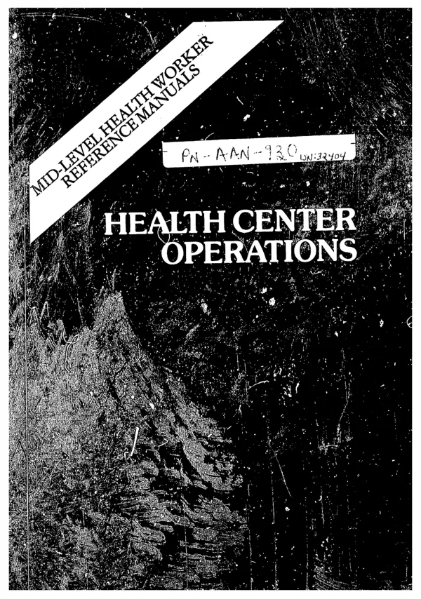Health center operations