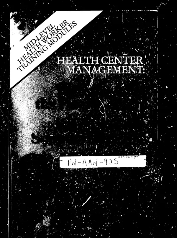 Health center management : student text; working with the health team = Working with support systems