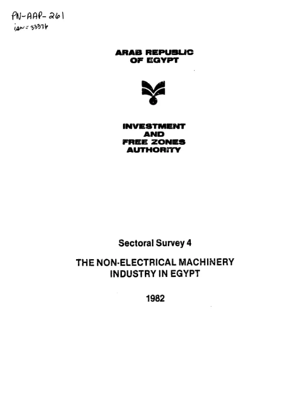Non-electrical machinery industry in Egypt