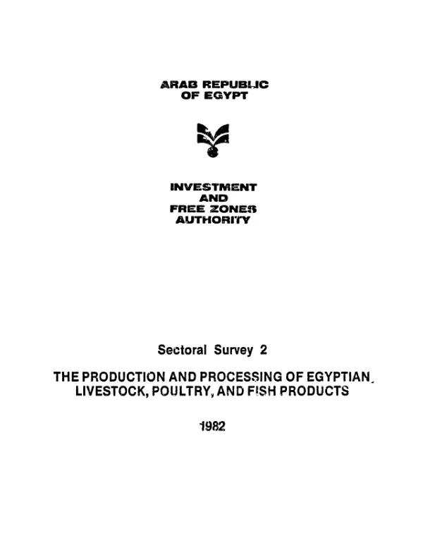 Production and processing of Egyptian livestock, poultry, and fish products