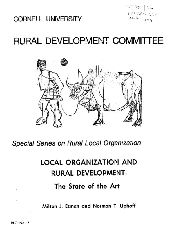Local organization and rural development : the state of the art