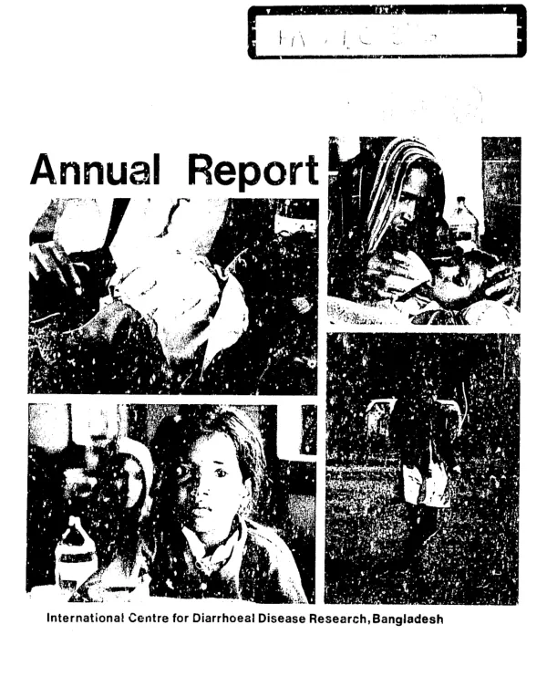 1982 annual report : International Centre for Diarrhoeal Disease Research, Bangladesh