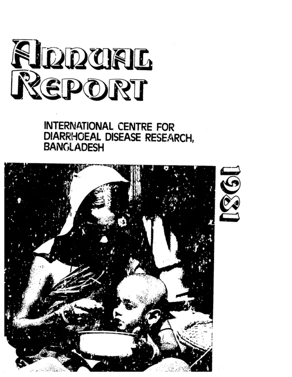 Annual report 1981 : International Centre for Diarrhoeal Disease Research, Bangladesh
