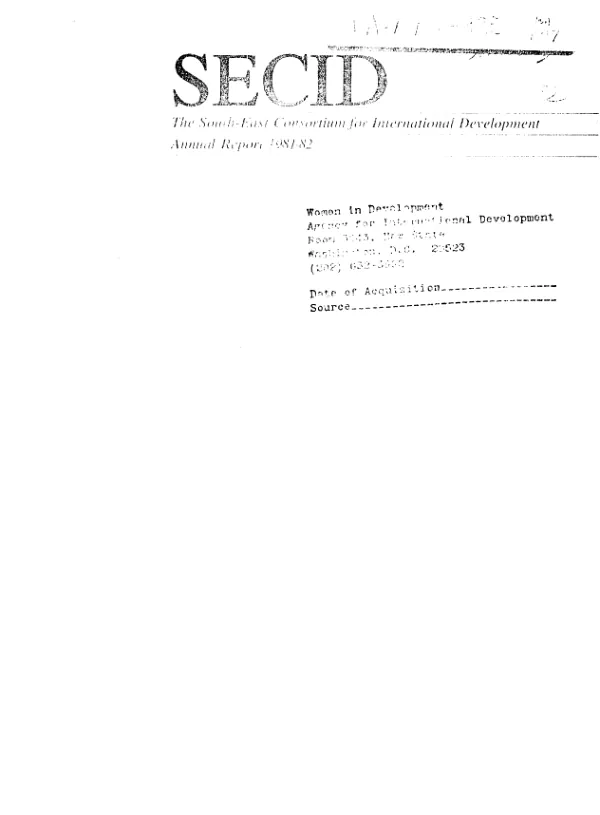 SECID annual report : 1981-1982