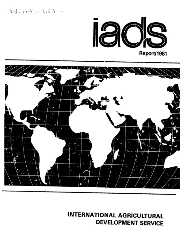 International Agricultural Development Service report, 1981