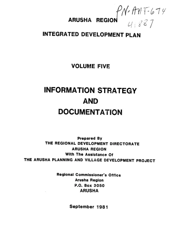 Information strategy and documentation