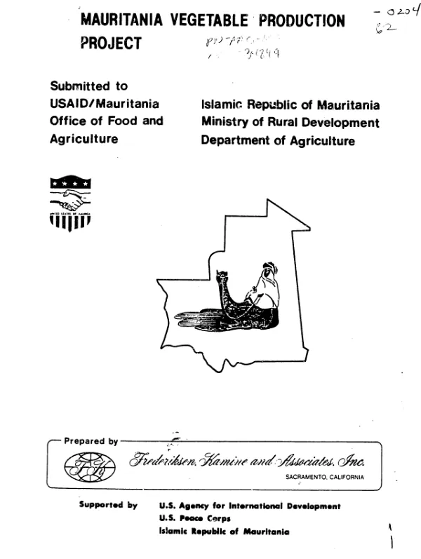 Mauritania vegetable production project