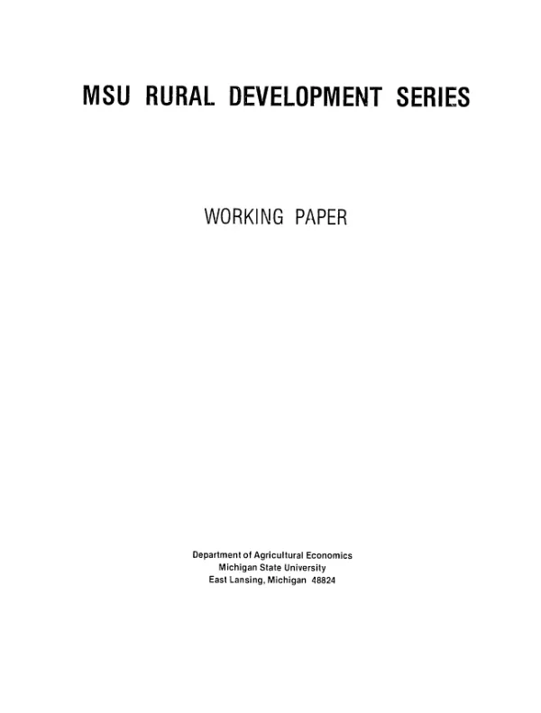 Food consumption behavior : rural Sierra Leone and Kano State, Nigeria
