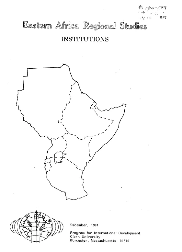 Institutional setting in eastern Africa : resources for development planning and evaluation