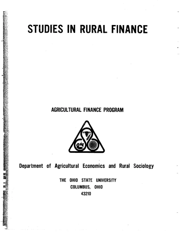 Assessment of rural financial markets in Honduras