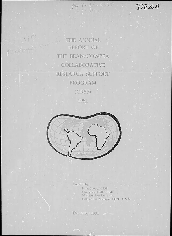 Annual report of the bean/cowpea collaborative research support program (CRSP)