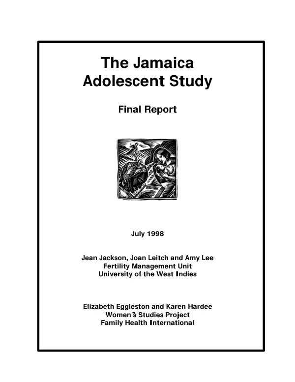 Jamaica adolescent study : final report