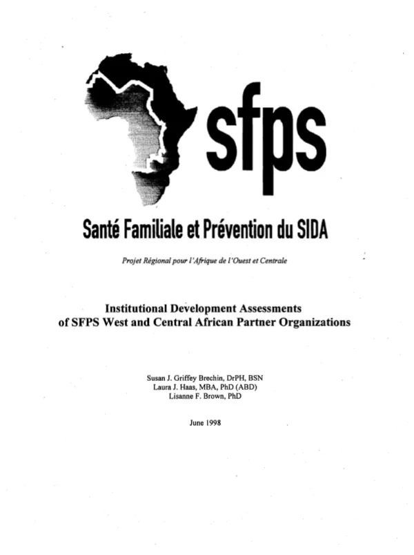 Institutional development assessments of SFPS West and Central African partner organizations
