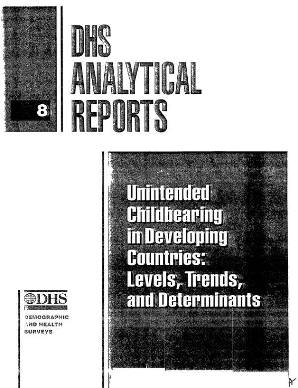Unintended childbearing in developing countries : levels, trends, and determinants