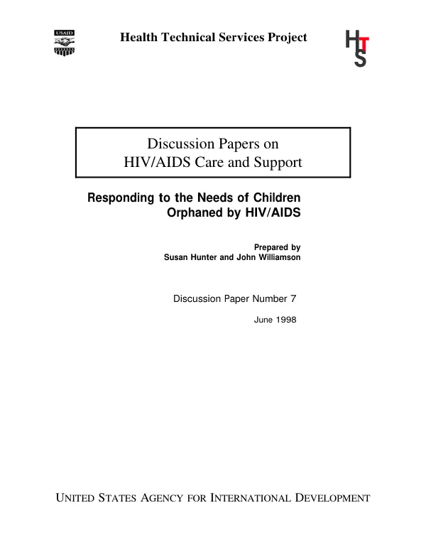 Responding to the needs of children orphaned by HIV/AIDS
