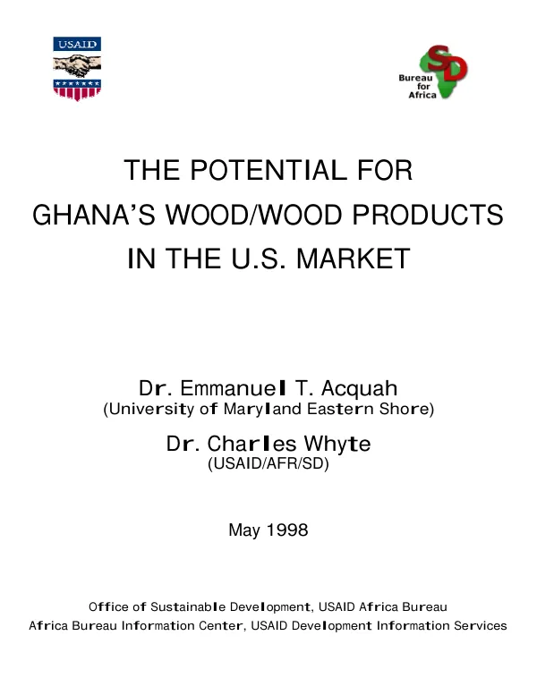 Potential for Ghana"s wood/wood products in the US market
