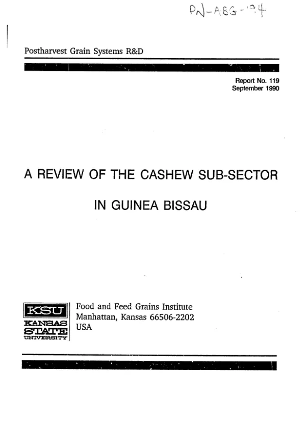 Review of the cashew sub-sector in Guinea-Bissau