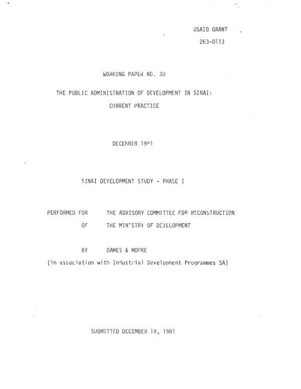 Sustainability of US-supported health, population, and nutrition programs in Zaire : 1972-1988