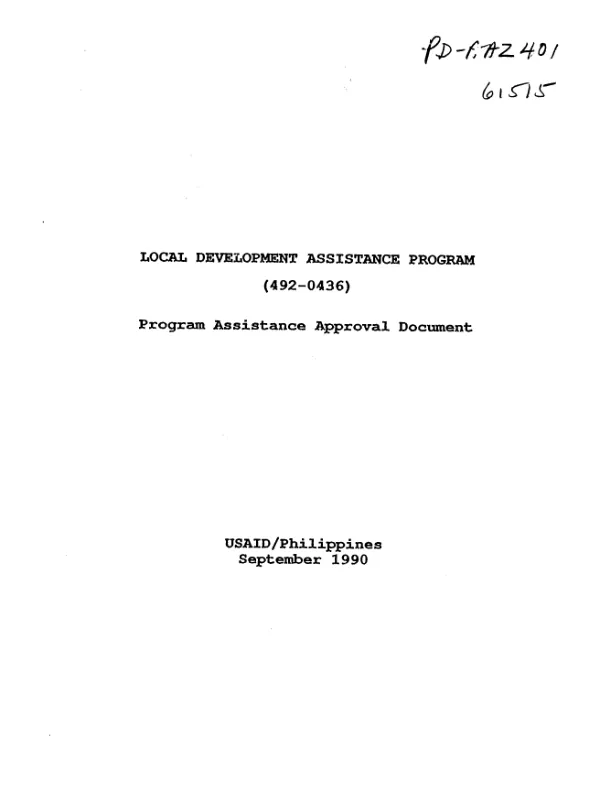 Local development assistance program (492-0436)