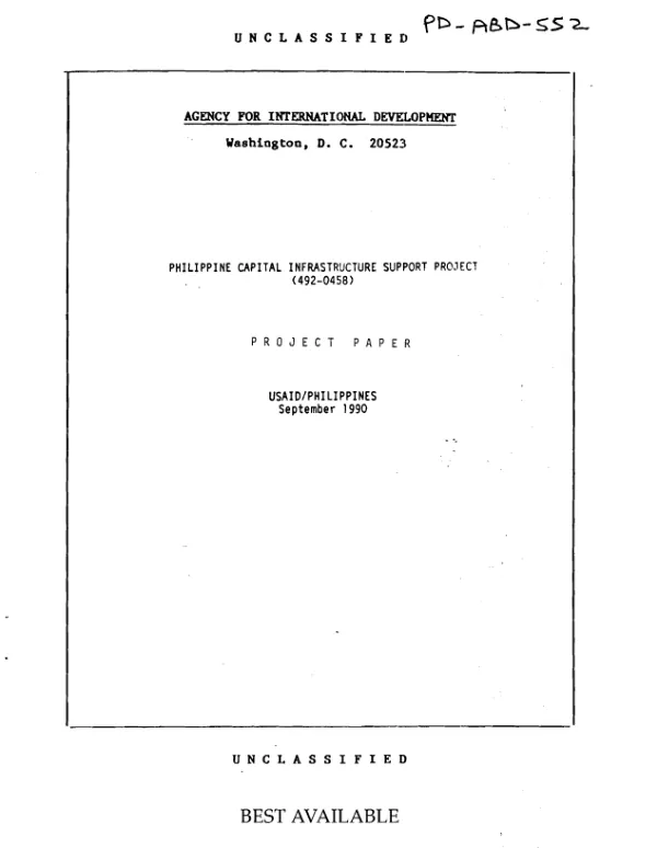 Philippine capital infrastructure support project
