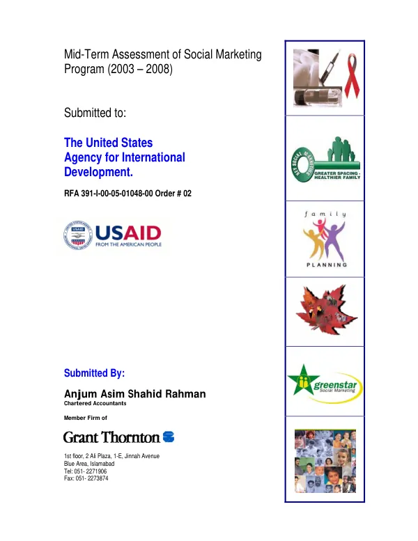 Mid-term assessment of social marketing program (2003-2008)