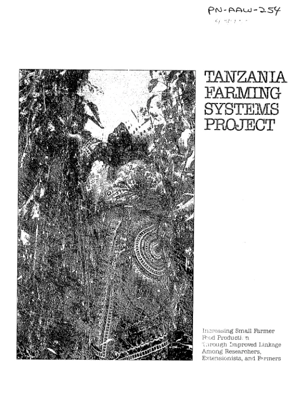 Tanzania farming systems project : final report