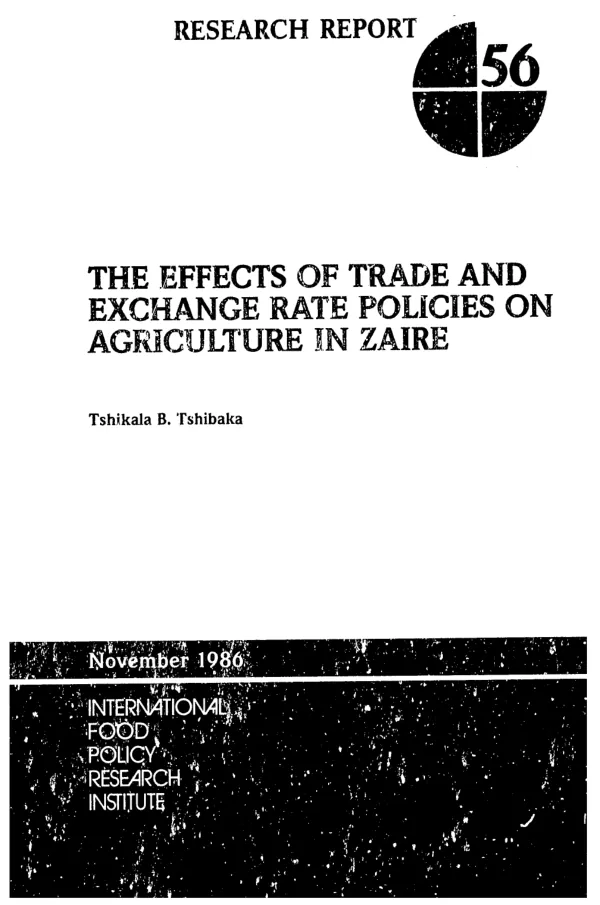 Effects of trade and exchange rate policies on agriculture in Zaire
