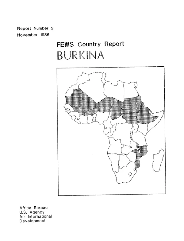 Burkina [Faso] : revised 1986 crop forecast
