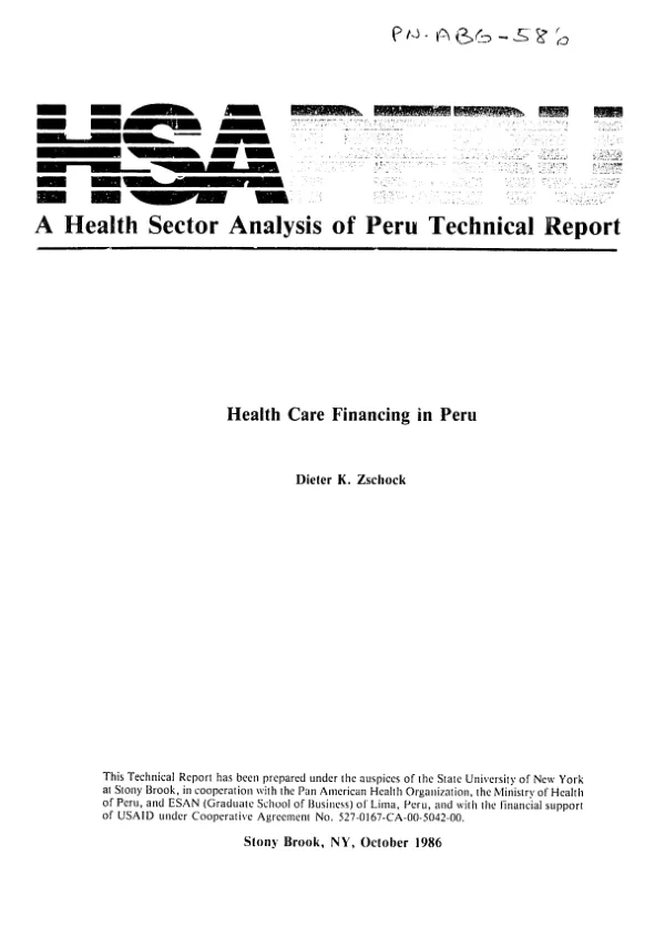 Health care financing in Peru