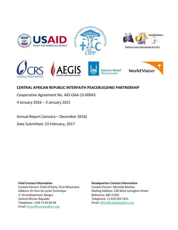 AID grant no. PDC-0276-G-SS-6126-00 to the African Medical and Research Foundation for a program to provide improved primary health care to rural areas