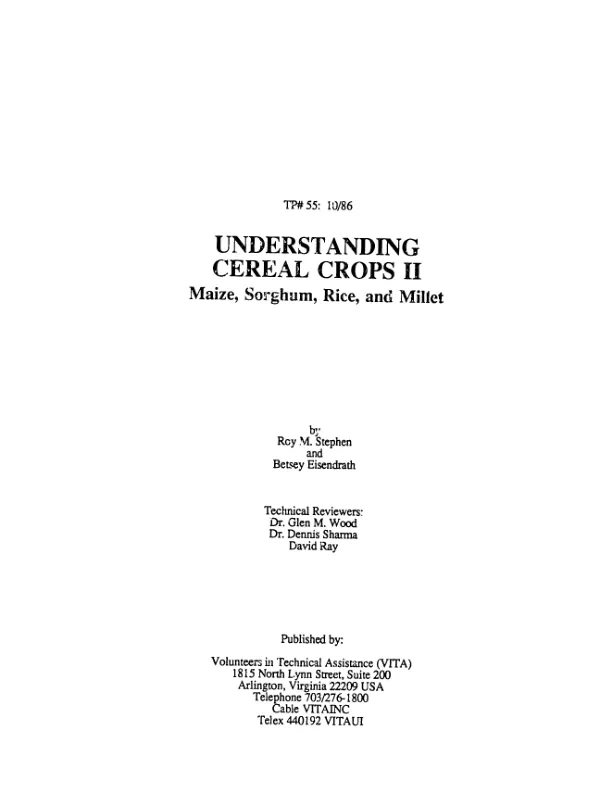 Understanding cereal crops II : maize, sorghum, rice, and millet
