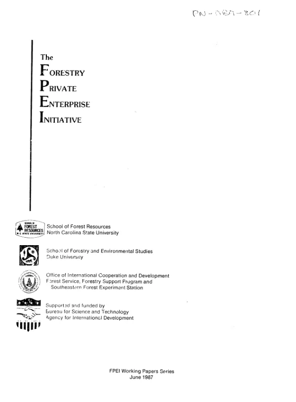 Financial aspects of contract reforestation in the Philippines